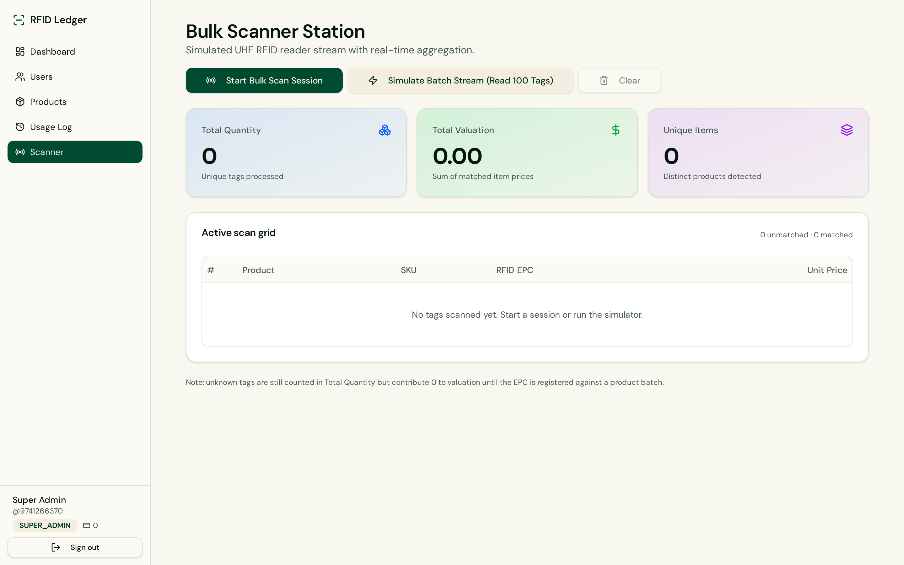 Bulk Scanner Station